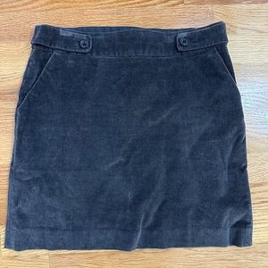 Banana Republic Gray Corduroy Mini Skirt